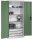 CP Stahlschrank 8921-503 S10136 lichtgrau, rededagrün 4 Fachböden 93,0 x 50,0 x 195,0 cm, aufgebaut, 1 St.