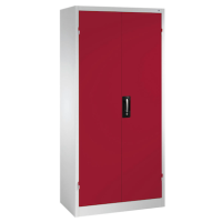 CP Stahlschrank 8921-503 S10133 lichtgrau, rubinrot 4 Fachböden 93,0 x 50,0 x 195,0 cm, aufgebaut, 1 St.
