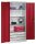 CP Stahlschrank 8921-503 S10133 lichtgrau, rubinrot 4 Fachböden 93,0 x 50,0 x 195,0 cm, aufgebaut, 1 St.