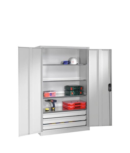 CP Stahlschrank 8931-503 S10421 lichtgrau 4 Fachböden 120,0 x 50,0 x 195,0 cm, aufgebaut, 1 St.