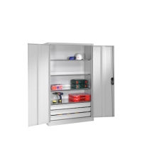 CP Stahlschrank 8931-503 S10421 lichtgrau 4 Fachböden 120,0 x 50,0 x 195,0 cm, aufgebaut, 1 St.