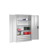 CP Stahlschrank 8931-503 S10421 lichtgrau 4 Fachböden 120,0 x 50,0 x 195,0 cm, aufgebaut, 1 St.