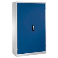 CP Stahlschrank 8931-503 S10422 lichtgrau, enzianblau 4 Fachböden 120,0 x 50,0 x 195,0 cm, aufgebaut, 1 St.