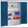 CP Stahlschrank 8931-503 S10422 lichtgrau, enzianblau 4 Fachböden 120,0 x 50,0 x 195,0 cm, aufgebaut, 1 St.