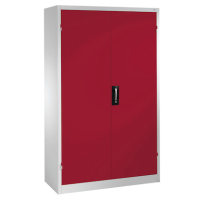 CP Stahlschrank 8931-503 S10428 lichtgrau, rubinrot 4 Fachböden 120,0 x 50,0 x 195,0 cm, aufgebaut, 1 St.