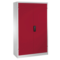 CP Stahlschrank 8931-503 S10428 lichtgrau, rubinrot 4 Fachböden 120,0 x 50,0 x 195,0 cm, aufgebaut, 1 St.