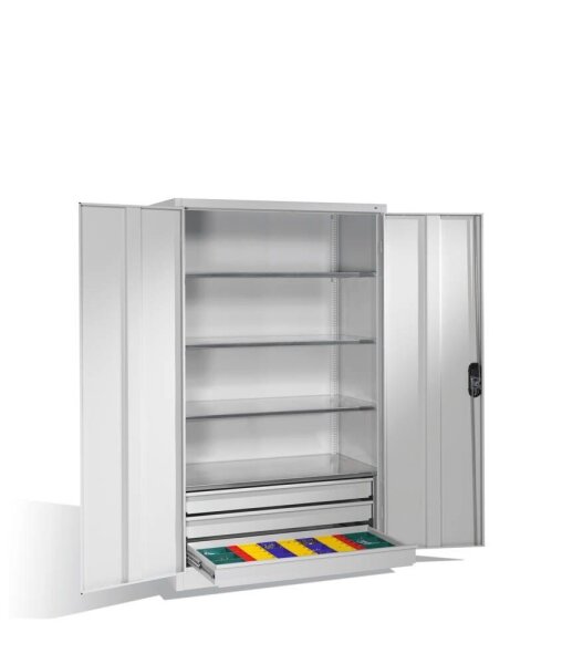 CP Stahlschrank 8932-503 S10238 lichtgrau 4 Fachböden 120,0 x 60,0 x 195,0 cm, aufgebaut, 1 St.