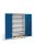 CP Stahlschrank 8932-503 S10240 lichtgrau, enzianblau 4 Fachböden 120,0 x 60,0 x 195,0 cm, aufgebaut, 1 St.