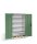 CP Stahlschrank 8932-503 S10244 lichtgrau, rededagrün 4 Fachböden 120,0 x 60,0 x 195,0 cm, aufgebaut, 1 St.