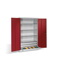 CP Stahlschrank 8932-503 S10243 lichtgrau, rubinrot 4...