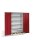 CP Stahlschrank 8932-503 S10243 lichtgrau, rubinrot 4 Fachböden 120,0 x 60,0 x 195,0 cm, aufgebaut, 1 St.