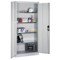 CP Stahlschrank 8920-052 S10202 lichtgrau 4 Fachböden 93,0 x 40,0 x 195,0 cm, aufgebaut, 1 St.
