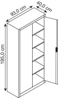 CP Stahlschrank 8920-052 S10203 lichtgrau, enzianblau 4...