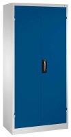 CP Stahlschrank 8920-052 S10203 lichtgrau, enzianblau 4 Fachböden 93,0 x 40,0 x 195,0 cm, aufgebaut, 1 St.