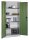 CP Stahlschrank 8920-052 S10204 lichtgrau, rededagrün 4 Fachböden 93,0 x 40,0 x 195,0 cm, aufgebaut, 1 St.