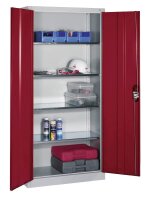 CP Stahlschrank 8920-052 S10206 lichtgrau, rubinrot 4...
