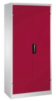 CP Stahlschrank 8920-052 S10206 lichtgrau, rubinrot 4 Fachböden 93,0 x 40,0 x 195,0 cm, aufgebaut, 1 St.