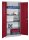 CP Stahlschrank 8920-052 S10206 lichtgrau, rubinrot 4 Fachböden 93,0 x 40,0 x 195,0 cm, aufgebaut, 1 St.