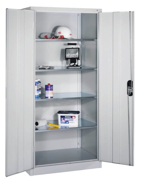 CP Stahlschrank 8921-052 S10244 lichtgrau 4 Fachböden 93,0 x 50,0 x 195,0 cm, aufgebaut, 1 St.