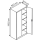 CP Stahlschrank 8921-052 S10244 lichtgrau 4 Fachböden 93,0 x 50,0 x 195,0 cm, aufgebaut, 1 St.