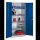 CP Stahlschrank 8921-052 S10246 lichtgrau, enzianblau 4 Fachböden 93,0 x 50,0 x 195,0 cm, aufgebaut, 1 St.