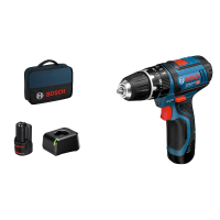 BOSCH Professional GSB 12V-15 Akku-Schlagbohrschrauber-Set 12,0 V, mit 2 Akkus
