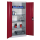CP Stahlschrank 8921-052 S10340 lichtgrau, rubinrot 4 Fachböden 93,0 x 50,0 x 195,0 cm, aufgebaut, 1 St.