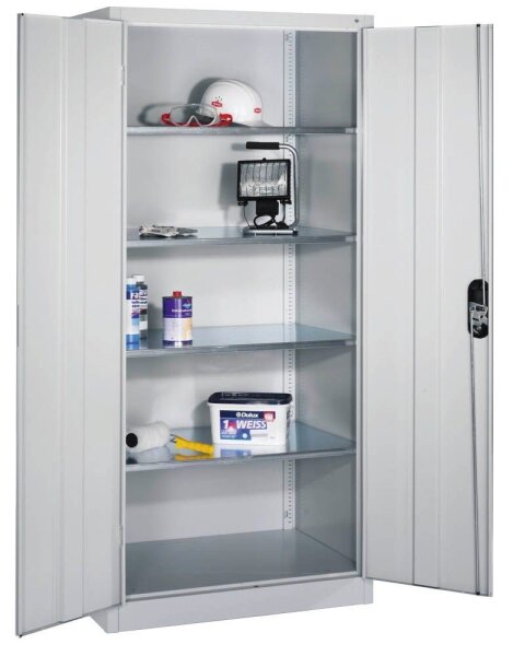 CP Stahlschrank 8922-052 S10160 lichtgrau 4 Fachböden 93,0 x 60,0 x 195,0 cm, aufgebaut, 1 St.