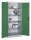 CP Stahlschrank 8922-052 S10163 lichtgrau, rededagrün 4 Fachböden 93,0 x 60,0 x 195,0 cm, aufgebaut, 1 St.