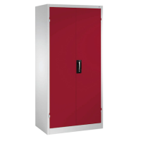 CP Stahlschrank 8922-052 S10164 lichtgrau, rubinrot 4 Fachböden 93,0 x 60,0 x 195,0 cm, aufgebaut, 1 St.
