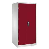 CP Stahlschrank 8924-052 S10088 lichtgrau, rubinrot 4 Fachböden 93,0 x 80,0 x 195,0 cm, aufgebaut, 1 St.