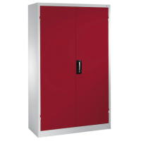 CP Stahlschrank 8931-052 S10283 lichtgrau, rubinrot 4 Fachböden 120,0 x 50,0 x 195,0 cm, aufgebaut, 1 St.