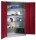 CP Stahlschrank 8931-052 S10283 lichtgrau, rubinrot 4 Fachböden 120,0 x 50,0 x 195,0 cm, aufgebaut, 1 St.