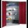 CP Stahlschrank 8931-052 S10283 lichtgrau, rubinrot 4 Fachböden 120,0 x 50,0 x 195,0 cm, aufgebaut, 1 St.