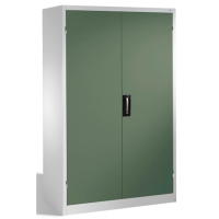 CP Stahlschrank 8932-052 S10295 lichtgrau, rededagrün 4 Fachböden 120,0 x 60,0 x 195,0 cm, aufgebaut, 1 St.