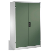 CP Stahlschrank 8932-052 S10295 lichtgrau, rededagrün 4 Fachböden 120,0 x 60,0 x 195,0 cm, aufgebaut, 1 St.