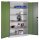 CP Stahlschrank 8932-052 S10295 lichtgrau, rededagrün 4 Fachböden 120,0 x 60,0 x 195,0 cm, aufgebaut, 1 St.