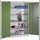 CP Stahlschrank 8932-052 S10295 lichtgrau, rededagrün 4 Fachböden 120,0 x 60,0 x 195,0 cm, aufgebaut, 1 St.