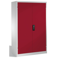 CP Stahlschrank 8932-052 S10300 lichtgrau, rubinrot 4 Fachböden 120,0 x 60,0 x 195,0 cm, aufgebaut, 1 St.