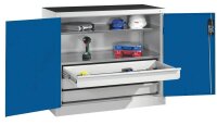 CP Stahlschrank 8821-5035 S10079 lichtgrau, enzianblau 2...