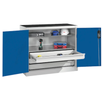 CP Stahlschrank 8821-5035 S10079 lichtgrau, enzianblau 2...