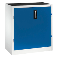 CP Stahlschrank 8821-5035 S10079 lichtgrau, enzianblau 2 Fachböden 93,0 x 50,0 x 100,0 cm, aufgebaut, 1 St.