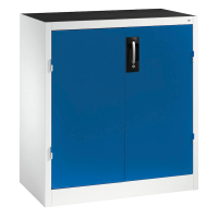 CP Stahlschrank 8821-5035 S10079 lichtgrau, enzianblau 2 Fachböden 93,0 x 50,0 x 100,0 cm, aufgebaut, 1 St.