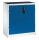 CP Stahlschrank 8821-5035 S10079 lichtgrau, enzianblau 2 Fachböden 93,0 x 50,0 x 100,0 cm, aufgebaut, 1 St.