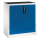 CP Stahlschrank 8821-5035 S10079 lichtgrau, enzianblau 2 Fachböden 93,0 x 50,0 x 100,0 cm, aufgebaut, 1 St.