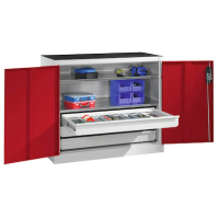 CP Stahlschrank 8821-5035 S10077 lichtgrau, rubinrot 2...