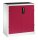 CP Stahlschrank 8821-5035 S10077 lichtgrau, rubinrot 2 Fachböden 93,0 x 50,0 x 100,0 cm, aufgebaut, 1 St.