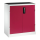 CP Stahlschrank 8821-5035 S10077 lichtgrau, rubinrot 2 Fachböden 93,0 x 50,0 x 100,0 cm, aufgebaut, 1 St.