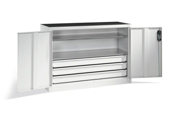 CP Stahlschrank 8831-5035 S10144 lichtgrau 2 Fachböden 120,0 x 50,0 x 100,0 cm, aufgebaut, 1 St.