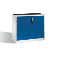 CP Stahlschrank 8831-5035 S10149 lichtgrau, enzianblau 2 Fachböden 120,0 x 50,0 x 100,0 cm, aufgebaut, 1 St.